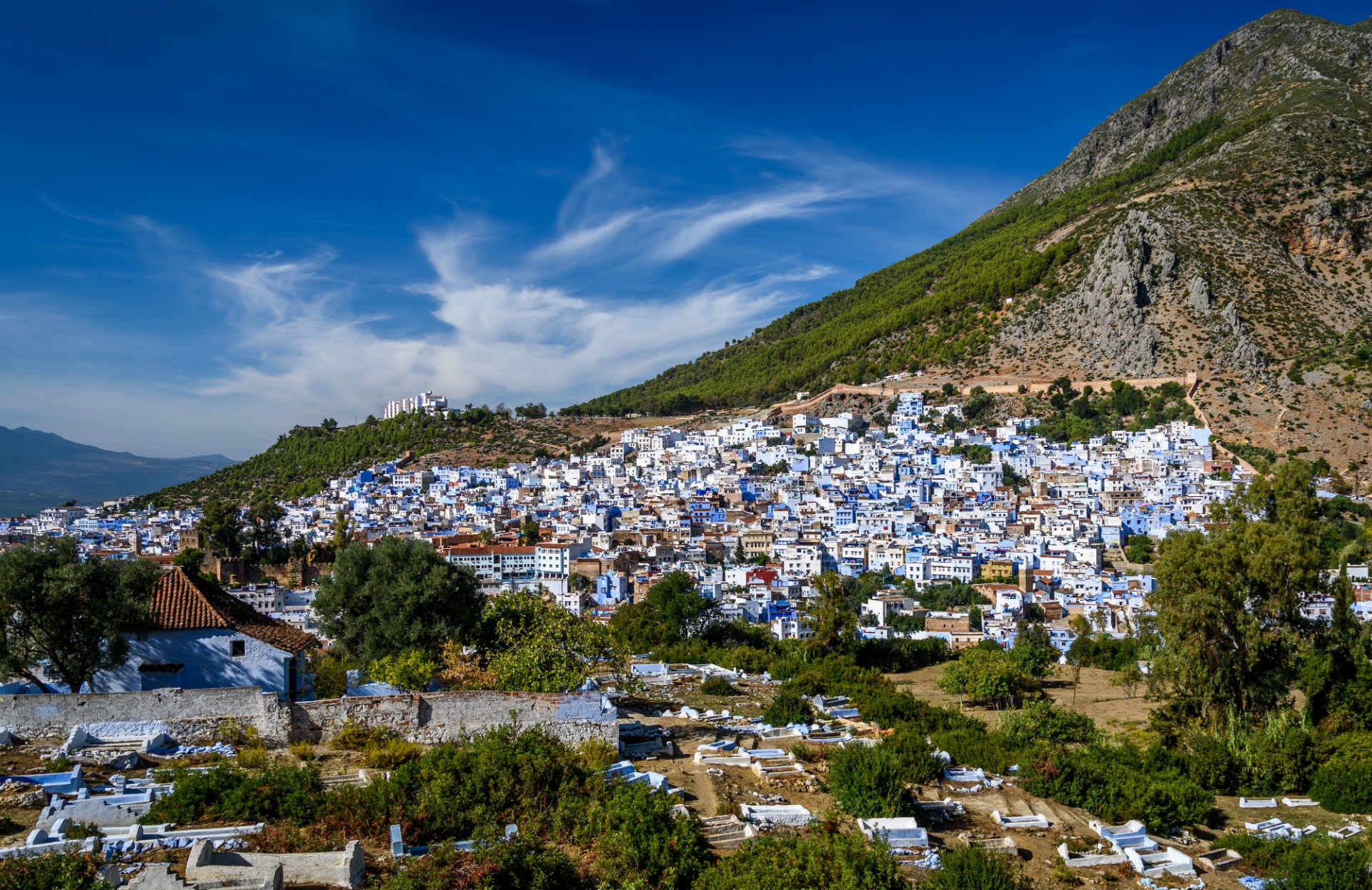 A view of the blue city of Chefchaouen in the Rif mountains, Morocco © Marko Razpotnik Sest/Shutterstock